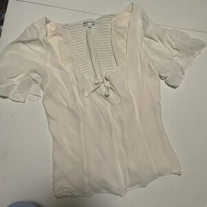 Reformation Cream Blouse